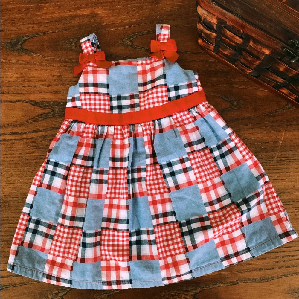 🆕Gymboree Red, White, Blue Patchwork Dress